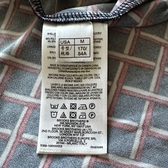 Brooks Brothers Black and Red Geometric Long Sleeve Dress - Picture 6 of 7